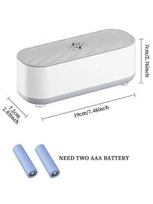 1pc Plastic Storage Box, Modern Electric Makeup Brush Cleaning Box For Home - White - View 2