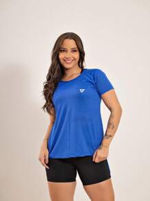 Women Sports Tees & Tanks - 藍色 - 查看 2