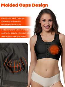 Compression Breast Augmentation Post Op Surgery Shapewear Bra