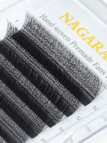 1 件 NAGARAKU 自动开花 W 形绽放 3D 8-12 毫米预制扇形睫毛延长自然柔和单根睫毛女士单根睫毛簇、睫毛簇、单根睫毛、睫毛、假睫毛 - 黑色 - 查看 3