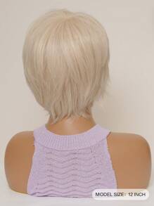 女假髮白色短直發白金小精靈剪短髮有劉海假髮耐熱化纖假髮迷人可愛假髮cosplay假髮日常戴