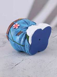 1 件牛仔风格创意立式花盆，适合室内外家居装饰、花园、露台、客厅、卧室、阳台植物 - 彩色 - 查看 4