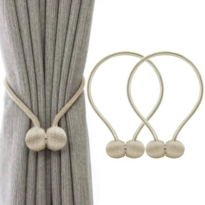 2 件装窗帘磁扣简约创意免钻免安装窗帘绑带生日毕业礼物