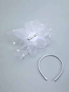 1入歐美時尚復古風格新娘頭飾,適用於婚禮、舞台表演、旗袍秀、貝雷帽、面紗頭帶、髮飾優雅 - 均碼 - 查看 6
