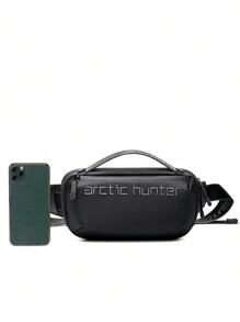 arctic hunter 男士時尚信使袋，胸包，肩包，後背包，戶外防水腰包，健身運動胸包，手提包，小包，男性摩托車騎手包，臀包，斜跨包，旅行工作度假必備，輕便，防盜，出門的禮物，適合男性男友丈夫男孩子大學生書包，父親節禮品，夏季新生，返校季，多功能宿舍，大學 - 黑色 - 查看 10