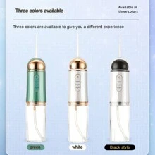 1pc Rechargeable Water Flosser With 4 Nozzles, Portable Oral Irrigator, Cordless Dental Floss, Diy Mode - White - View 8