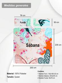 4 piezas / Set sábanas para cama matrimonial (Sabana,Forro Fundas) - Rosa Pálido - Ver 7