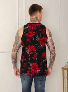 Men Tank Tops - Red - View 3