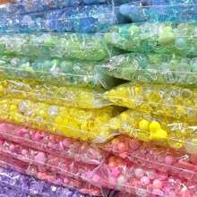 Yiwu Qiyou Accessories Co., LTD 30克/1.06盎司 1-3厘米随机混合亚克力珠，适合制作女士手链、项链和手机链 - 彩色 - 查看 7
