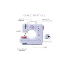 Máquina De Coser Mediana Eléctrica con Accesorios  Doméstica Portátil De 12 Agujas Incluye Accesorios - Blanco - Ver 5