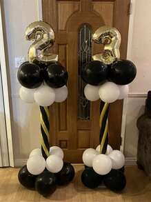 1set Balloon Column Stand Kit 2M Adjustable Balloon Tower Holder For Wedding Birthday Party Bride Shower Christmas Decorations,Christmas - White - View 8