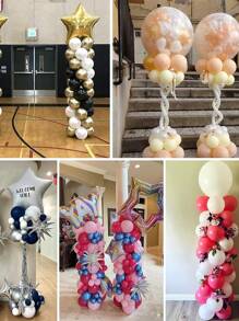 1set Balloon Column Stand Kit 2M Adjustable Balloon Tower Holder For Wedding Birthday Party Bride Shower Christmas Decorations,Christmas - White - View 7