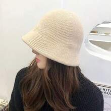 1 件 女式燈芯絨漁夫漁夫帽可調節頭圍休閒時尚百搭秋冬購物旅行帽 - 米色 - 查看 7