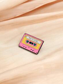 1只創意復古錄音帶造型金屬胸針,適用於日常穿搭、帽子、包袋裝飾,男女皆宜 - 彩色 - 查看 4