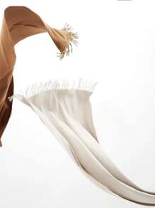 1pc Classic Solid Color Warm Scarf For Autumn And Winter, Suitable For Men And Women, Couples, Students, Daily Use - Army Green - View 8