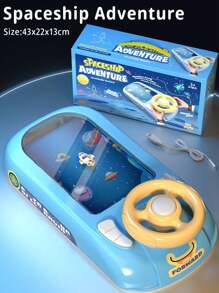 1 Box Random Color And Style Children's Obstacle Adventure Game Machine, Competitive Intelligence Simulation Driving Steering Wheel Desktop Toy For Boys