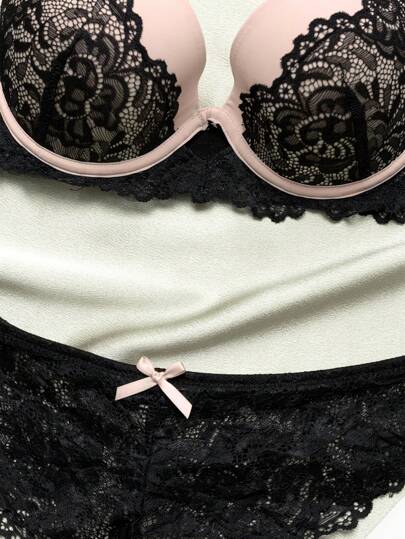 Nina Bonheur Swimsuit Fabric Kanten Molded Cup Underwear Set Steel Wire Ring BH Panties Lingerie view 7