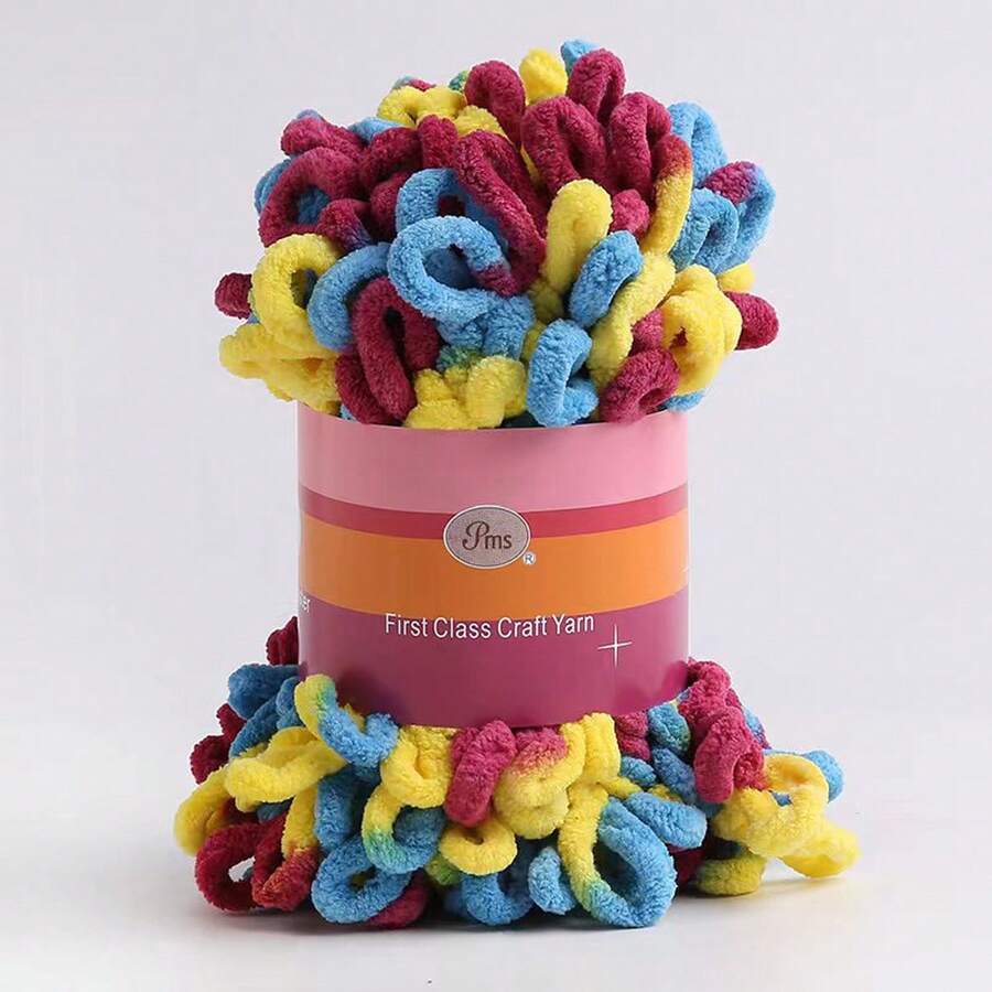 圓形羊毛紗diy甜甜圈耳紗手工編織粗羊毛紗家用抱枕毛毯圍巾紗