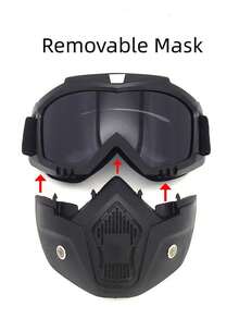 European And American Style Outdoor Cycling Mask Windproof And Anti-Fog Goggles For Off-Road Motorcycle, Helmet Protective Goggles, Anti-Wind Sports Eyewear For Summer Beach Vacation,Outdoor,Travel - Blue - View 4