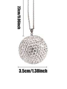 汽車後視鏡水晶球裝飾掛件,掛飾 - 白色 - 查看 7