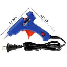 1 Set, Mini Hot Glue Gun, 20W, Use 7mm Glue Gun Sticks, For Crafts School DIY Arts Home Quick Repairs - Blue - View 4