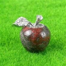 1入組25mm漂亮的聖誕禮物紅蘋果寶石天然療癒水晶石手工雕刻工藝擺設,適用於家居辦公室裝飾禮品 - 蘋果 - 查看 30