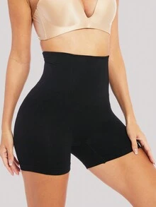 女性塑身衣腹部控制短褲,緊身塑身短褲,穿在裙子下面 - 黑色 - 查看 5