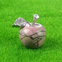 1入組25mm漂亮的聖誕禮物紅蘋果寶石天然療癒水晶石手工雕刻工藝擺設,適用於家居辦公室裝飾禮品 - 蘋果 - 查看 18