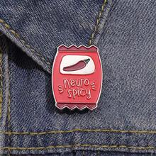 Neuro Spicy Enamel Pin For Backpack/badge/lapel/pin/brooch - Black and White - View 5