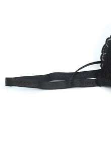 Sujetador De Tirantes Cruzados Con Relleno De Encaje Y Aros Para Efecto Push Up - Negro - Ver 7