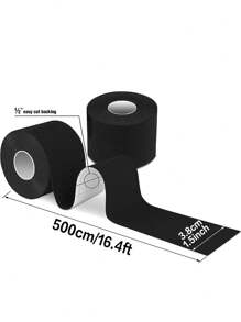 1 Rolo, 5m Fita Elástica Esportiva, Fita para Peito Impermeável e à Prova de Suor, Fita Elástica, Sem Resíduos, Para Peito, Joelhos, Cotovelos e Acessórios de Ombro para Academia