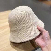 1 件 女式燈芯絨漁夫漁夫帽可調節頭圍休閒時尚百搭秋冬購物旅行帽 - 米色 - 查看 2