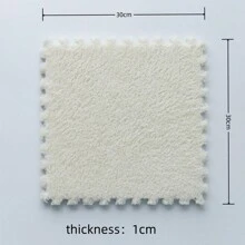 10pcs Grey Foam Interlocking Floor Mats For Bedroom, Room, Full Coverage, Bedside, Washable And Cuttable, Floor Mat - Grey - View 5