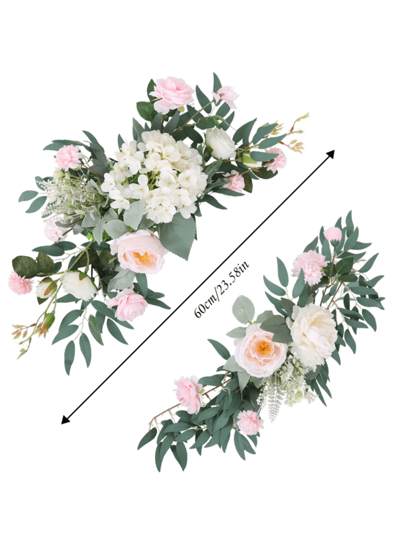 Faux Flower Swag Set of 2 for Wedding Signs Floral Decorations