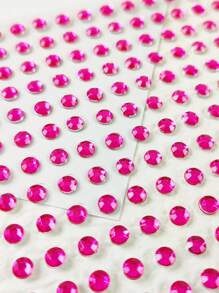 Tiebeauty 2 sheets Rose Red  Self Adhesive Acrylic Rhinestones Face Gems Sticker  Pink On Body Jewels Eyeliener Makeup Bling Sticker 312PCS - Multicolor - View 9