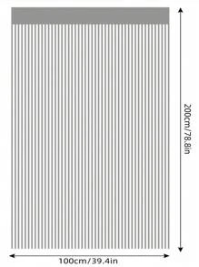 1入組銀色帶流蘇裝飾窗簾,現成窗簾可用於婚禮和家居裝飾 - 淺灰色 - 查看 6
