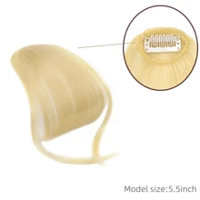 假髮剪刘海延伸碎瀏海氣瀏海夾女士裝金色 - 金色 - 查看 2