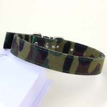 1pc Camouflage Canvas Pet Collar For Cats And Dogs, Suitable For Large, Medium And Small Sized Dogs - Army Green - View 3