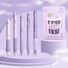 悅燕高級簡約圆珠笔套装,5支-6支 - 紫色 - 查看 1