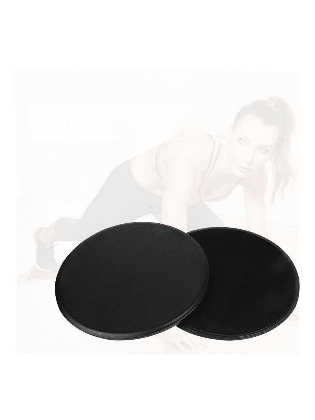 1 pair Black Sliding plate Yoga sliding mat Sliding plate limbs