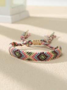 Braided Detail Tassel Decor Bracelet
