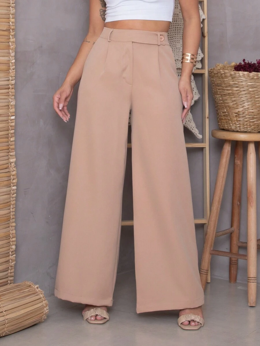 Women Pants - 駝色 - 查看 1