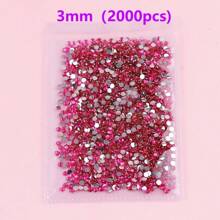 2毫米-6毫米树脂水钻，彩色，非热熔，平底，胶粘式，美甲宝石，闪亮水钻，果冻珠，适用于美甲、马克杯、瓶子、水杯、手机、化妆DIY配件等。