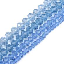 多面玻璃水晶圓珠用於珠寶製作間隔水晶玻璃珠 Ab 效果耳環吊墜手鍊髮飾裝飾 - 刻面玻璃水晶 - 查看 45