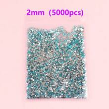 2毫米-6毫米树脂水钻，彩色，非热熔，平底，胶粘式，美甲宝石，闪亮水钻，果冻珠，适用于美甲、马克杯、瓶子、水杯、手机、化妆DIY配件、美甲用品 - 藕粉色 - 查看 5