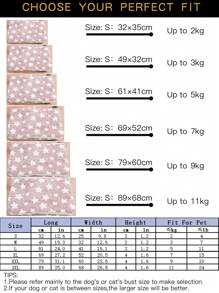 1 件装毛绒粉色星形长方形可洗保暖宠物床，适合中小型猫，四季皆宜 - 粉色 - 查看 4