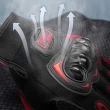 紅色手套摩托車保護裝備觸控屏升級版摩托車手套 - 紅色 - 查看 4