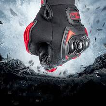 紅色手套摩托車保護裝備觸控屏升級版摩托車手套 - 紅色 - 查看 2