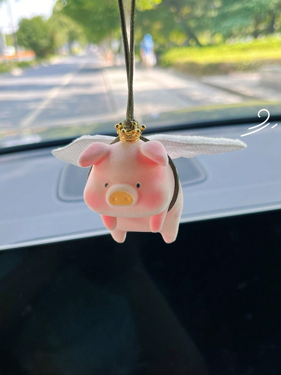 Cute Pig Design Car Rearview Mirror Pendant Car Interior Decoration