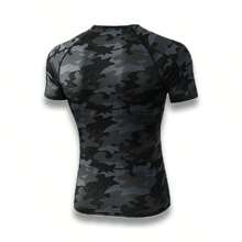 一件运动跑步迷彩健身男士基本款短袖柔软轻便速干透气高弹力适合户外运动骑行篮球足球钓鱼登山露营健身房
